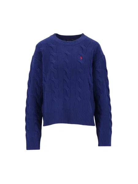 Sweter Polo Ralph Lauren wełniany niebieski