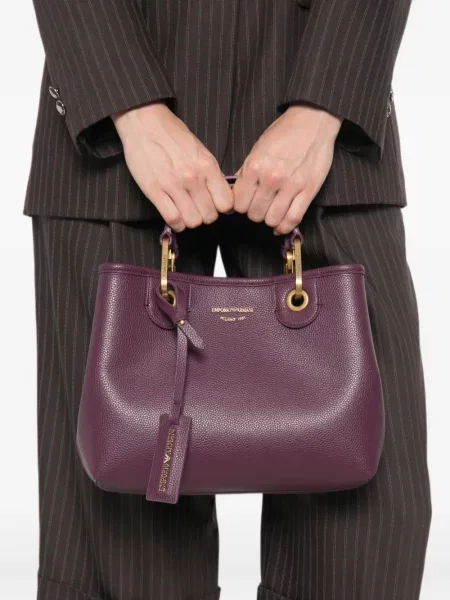 Шопинг чанта Emporio Armani с принт виолетово