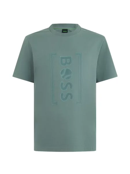 Scurt tricou Boss cu imagine verde