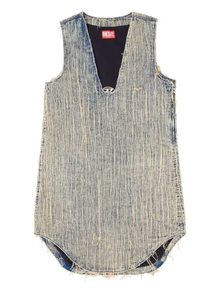 Rochie Diesel cu decolteu în V de costum albastru