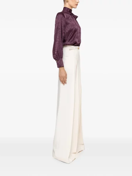 Top Nissa din satin violet