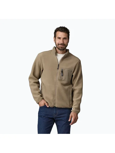 Мъжки поларен суитшърт Patagonia Synch seabird grey бежово