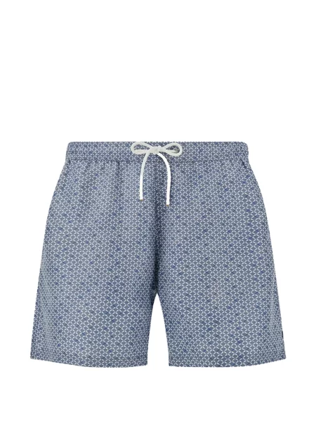 Kąpielówki Paul & Shark z nadrukiem niebieskie