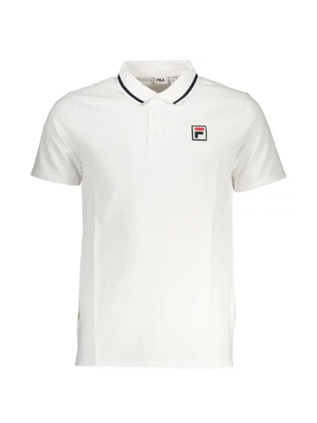 Tricou polo Fila cu autograf alb