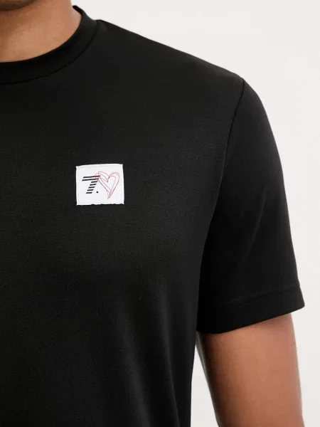 Однотонная футболка Ea7 Emporio Armani черная