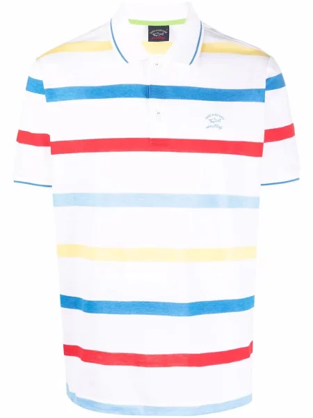 Scurt tricou polo Paul & Shark alb