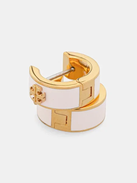 Tory Burch kolczyki Kira Huggie różowe
