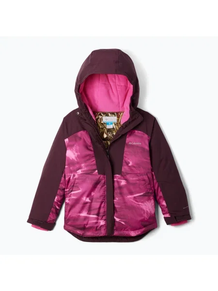 Детско скиорско яке Columbia Mighty Mogul III Print pink ice windblown/ moonvista розово