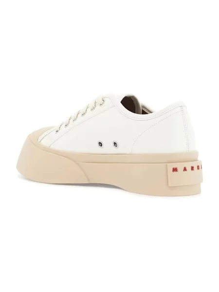 Sneakersy Marni sznurowane skórzane białe