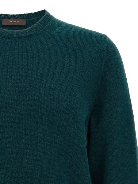 Pulover Zanone de lână cu decolteu rotund verde