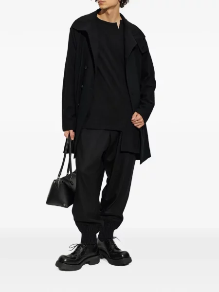 Lung tricou Yohji Yamamoto asimetric negru