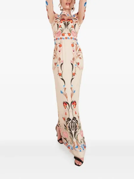 Дълго костюм макси рокля Temperley London на цветя