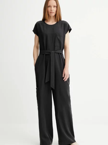 Marc O'Polo salopetă cu decolteu rotund negru