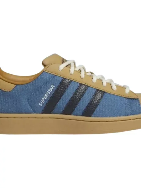 Prugaste tenisice Adidas Superstar s vezicama s čipkom plava