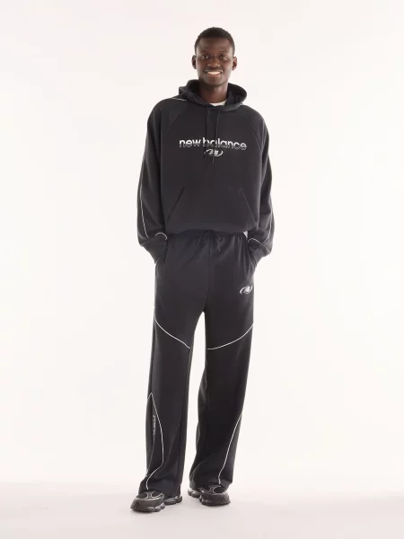 Махровые спортивные штаны New Balance черные