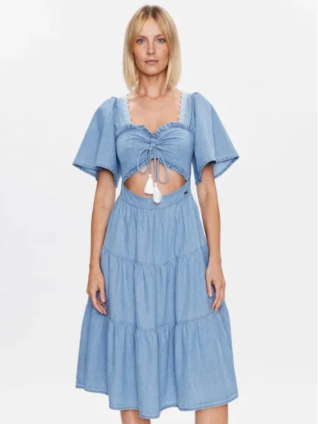 Pepe Jeans Rochie de zi Aitana albastru
