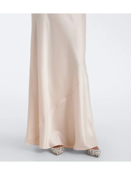 Rochie maxi Posse din satin roz