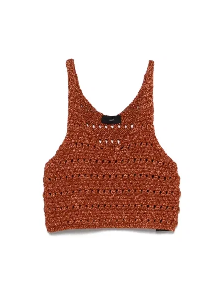 Top Alanui z dekoltem w kształcie litery U brązowy