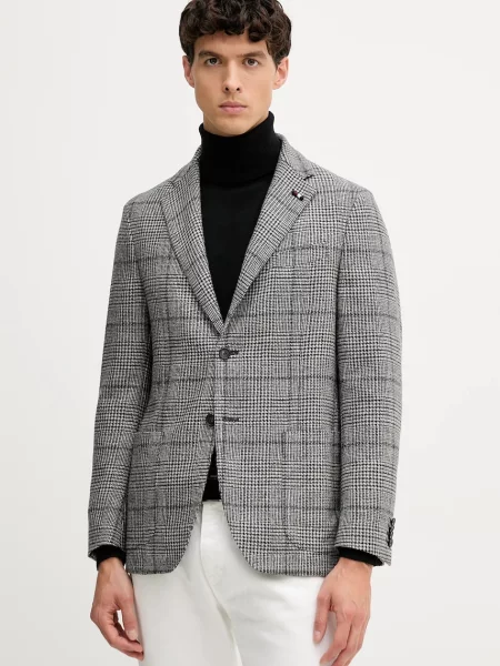 Suknjič z dodatkom volne Tommy Hilfiger siva