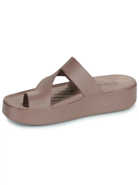 Natikače Crocs s platformom smeđa