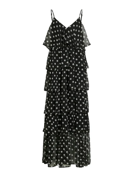 VILA Rochie VIHARLEY negru alb