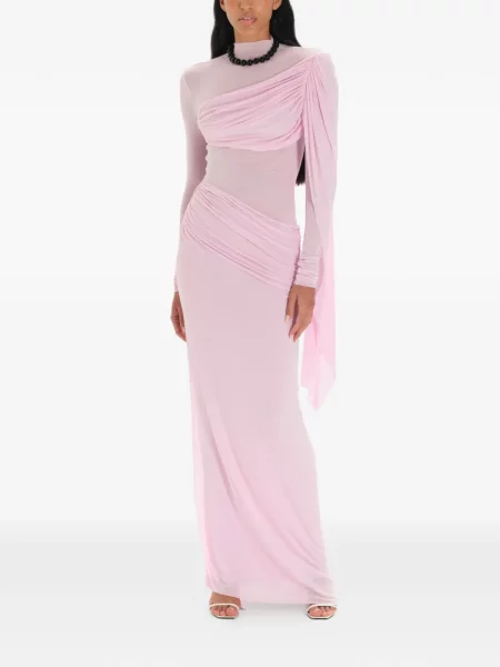 Rochie maxi Manuri drapată roz