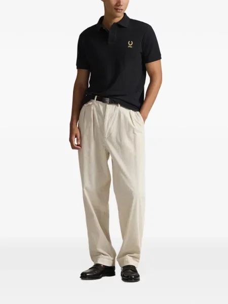Krótka czapka z daszkiem Polo Ralph Lauren w jodełkę jednorzędowa niebieska
