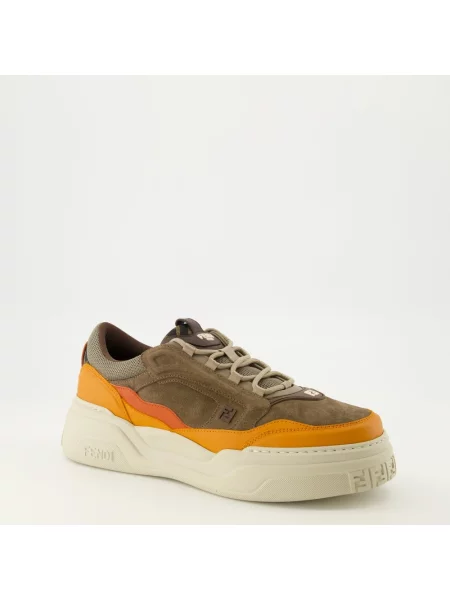 Sneakersy Fendi brązowe