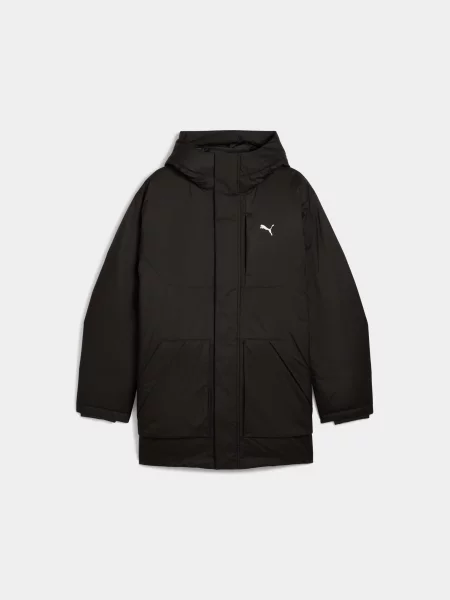 Пуховик Puma с капюшоном черный