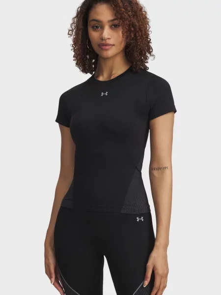 Безшовна спортивна футболка Under Armour чорна