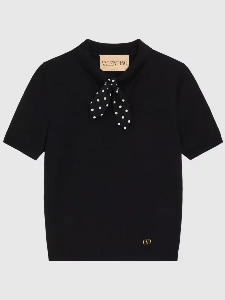 Топ з вовною Valentino чорний