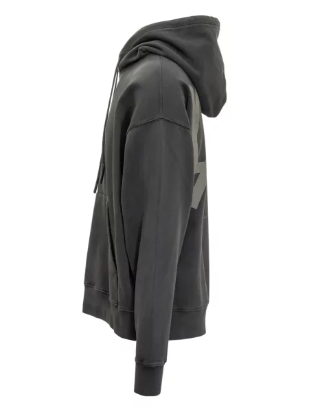 Суичър с качулка 44 Label Group с принт черно