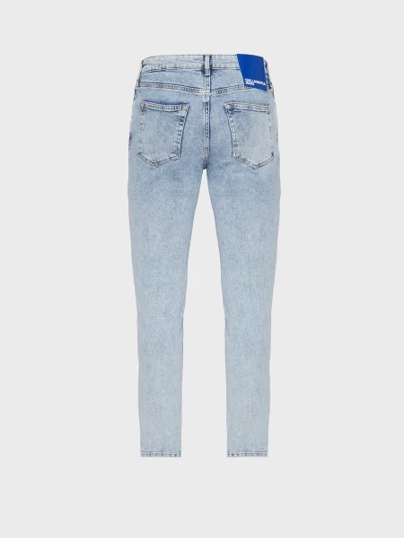 Прямі джинси Karl Lagerfeld Jeans бавовна/еластан блакитний