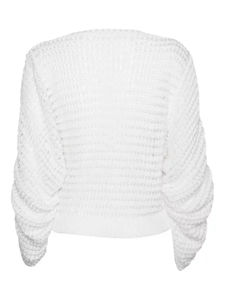 Pulover Alberta Ferretti drapat alb