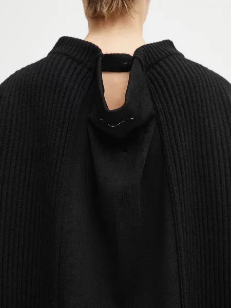Шерстяной свитер Mm6 Maison Margiela черный