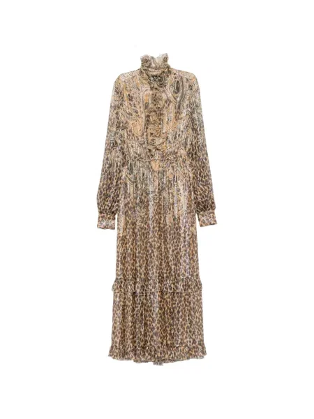 Rochie maxi Etro cu imagine cu model leopard