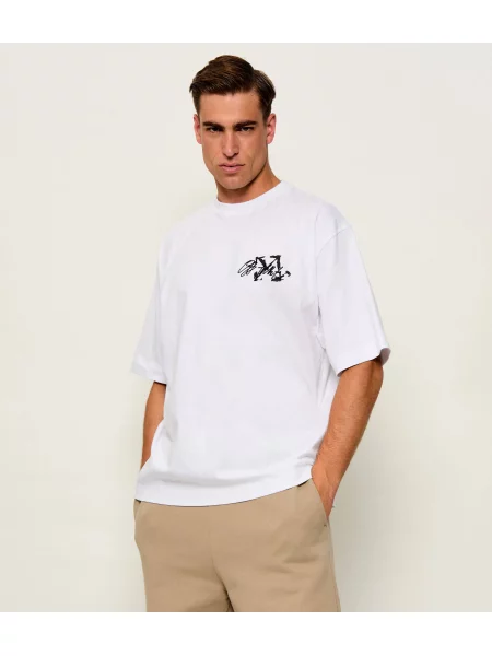 OFF-WHITE Tricou Stroke 2 Arrow Skate | Relaxed fit alb