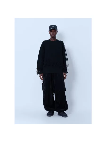 Sweter Y-3 w paski czarny