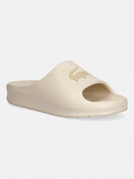 Lacoste pantofle Serve Slide béžové