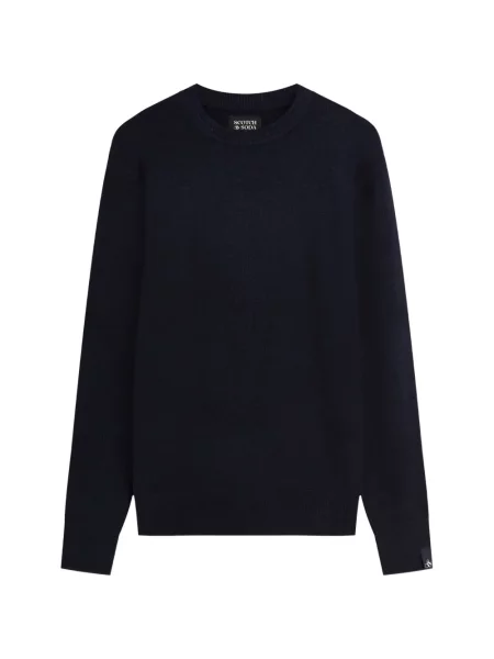 Pulover Scotch & Soda cu decolteu rotund albastru