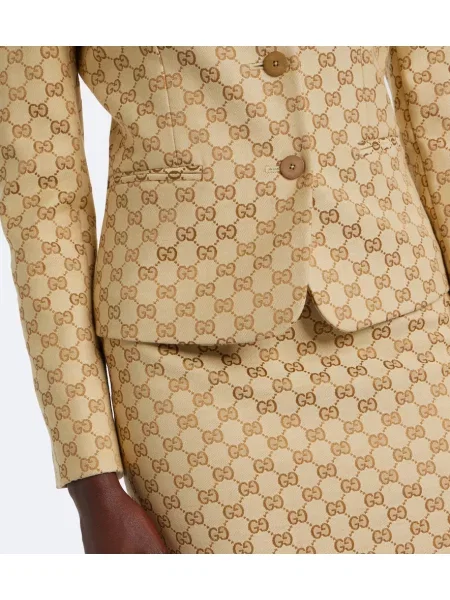 Sacou Gucci din canvas bej