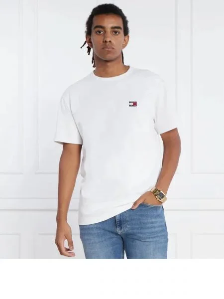 Tommy Jeans Tricou BADGE alb
