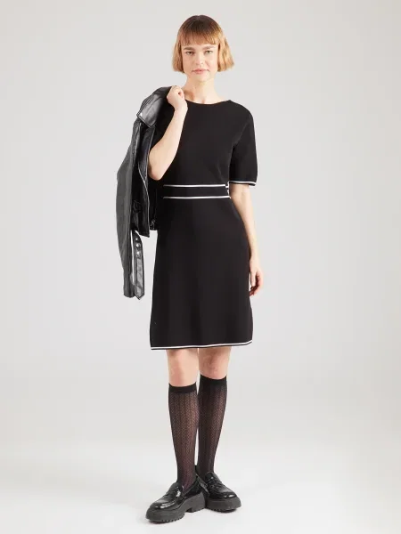 JOOP! Rochie tricotat Kirla negru alb