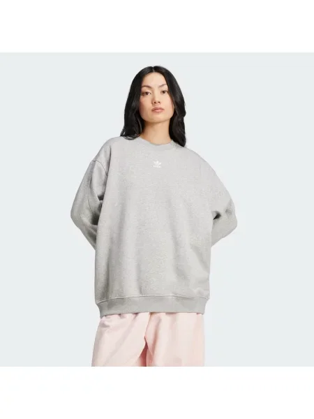 Bluza Essentials Fleece Long Oversized Crew szary