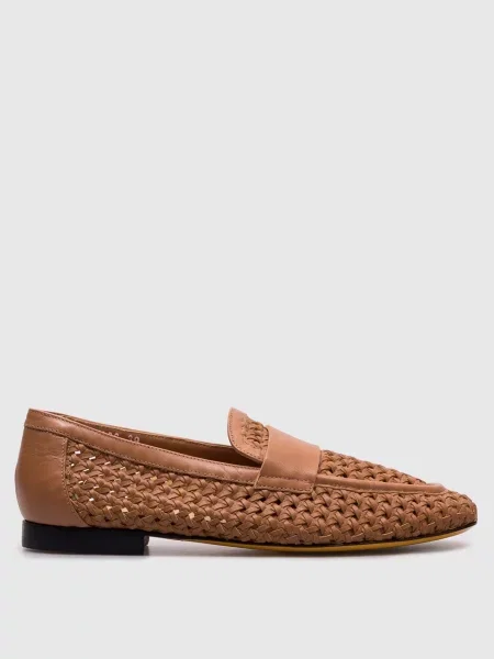 Шкіряні плетені лофери Doucal's коричневі