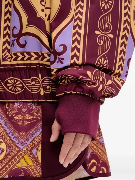 Geacă bomber Adidas cu dungi alb