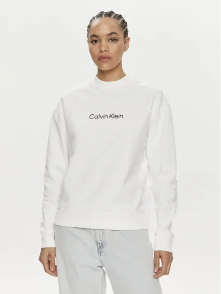 Calvin Klein Mikina Hero Logo biela