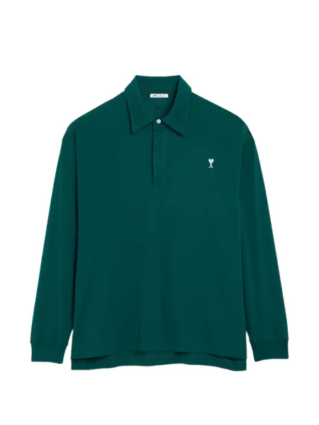 Tricou polo Ami Paris verde