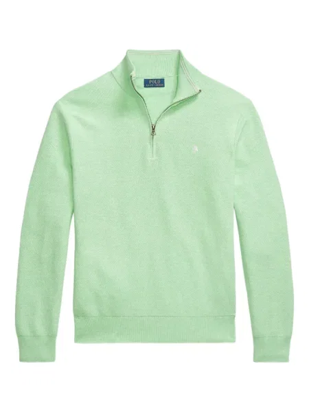 Tricou Polo Ralph Lauren din piele cu broderie în carouri maro