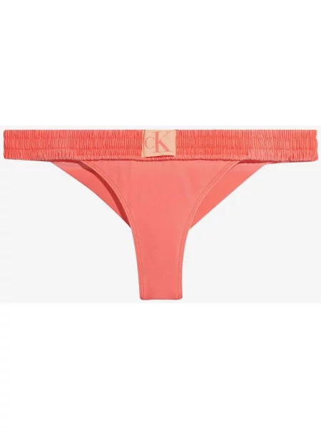 Dół od bikini Calvin Klein Brazylijski Talia CK Autentyczny różowy S beżowy